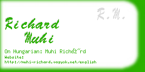 richard muhi business card